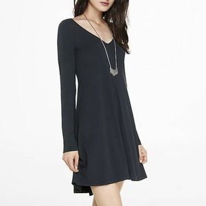 Express gray v neck long sleeve trapeze dress casual size XS excellent condition